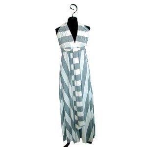 Akira Red Label Cream Gray Maxi Dress Size L NWT